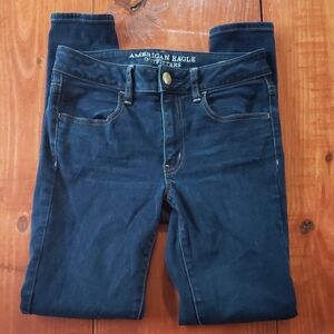 American Eagle Outfitters Navy Blue Stretch Skinny Jeggings